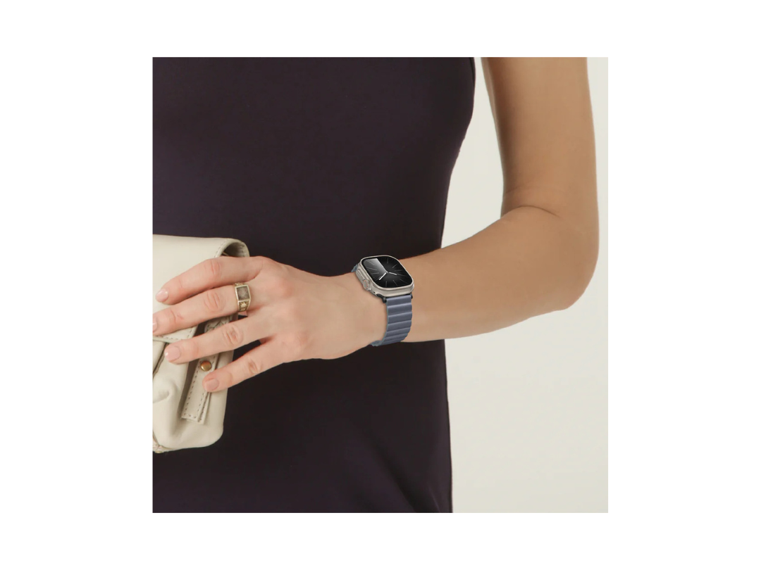 حزام جلدي AmazingThing Glamour Sense لساعة Apple Watch باللون الأزرق حزام جلدي AmazingThing Glamour Sense لساعة Apple Watch باللون الأزرق